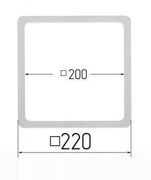 Термоквадрат 220 мм (внутр.200х200)